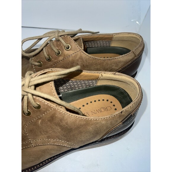 Crown Vintage Cap Toe Brown Leather Shoes Men’s Size 10M CR JAKKI main image 6